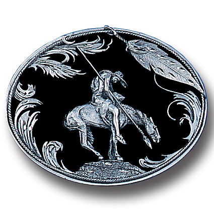 Belt Buckle - End of the Trail (Diamond Cut)